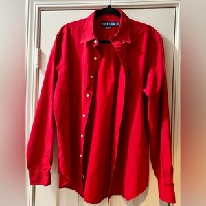 Ralph Lauren Men’s Classic Fit Dress Shirt - Red